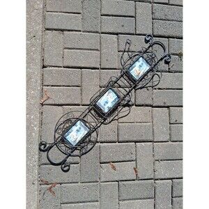 Metal Wall Picture Frame Teapot Mug Plate Holds 3 Pictures Kitchen